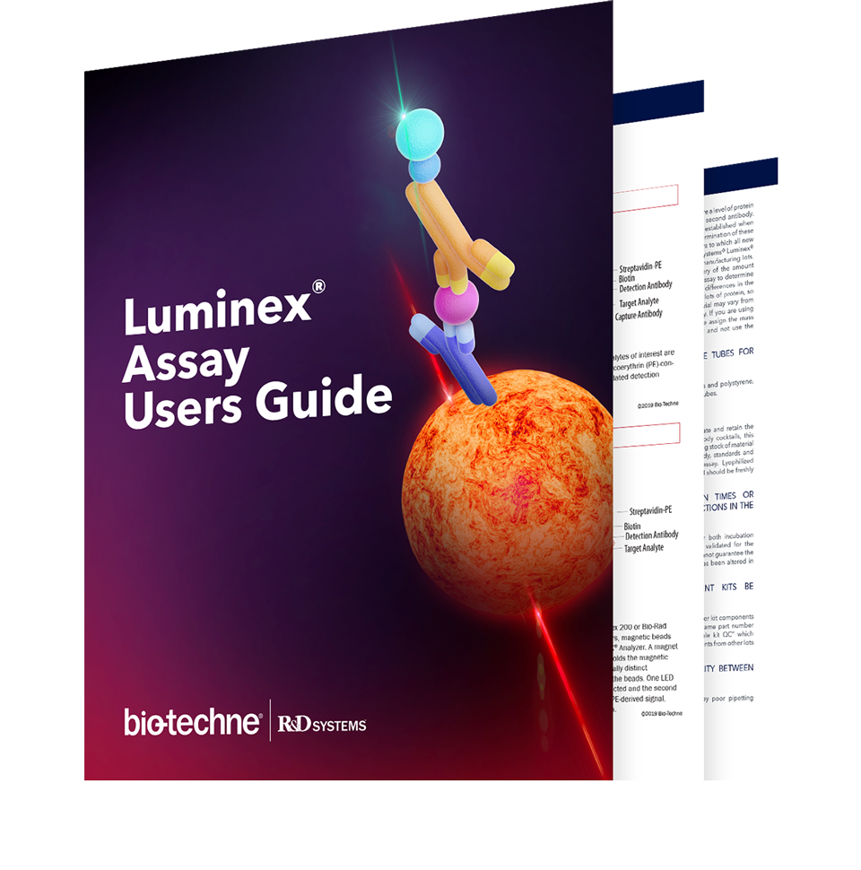 Display mockup of Luminex Assay Guide brochure